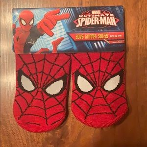 Boys Spiderman slipper socks
